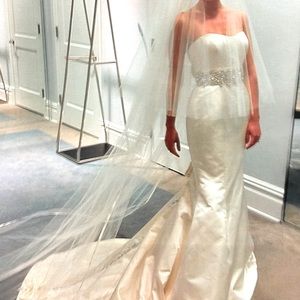 Priscilla of Boston Pl396 Satin wedding gown.